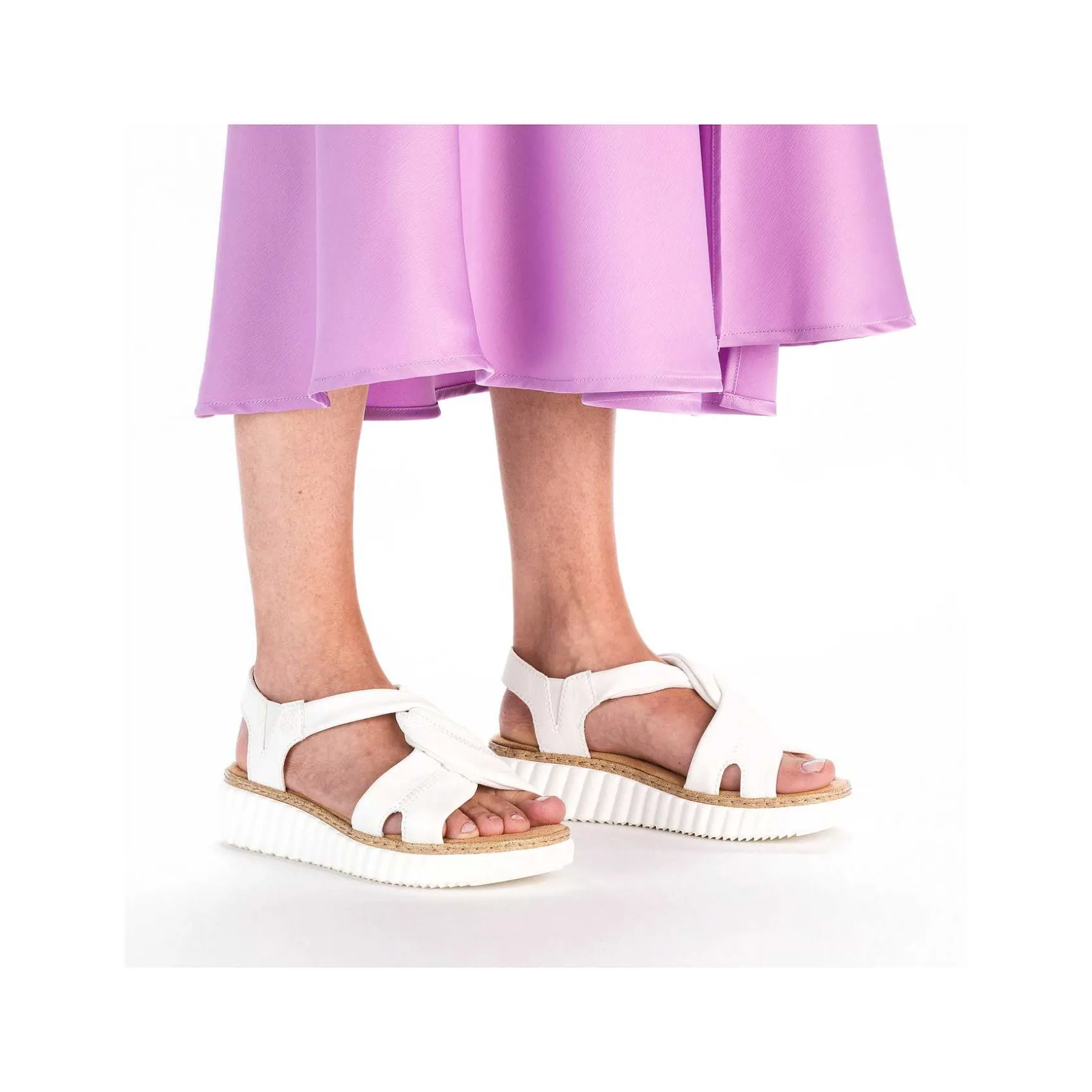 Rieker Heeled Shoes-Women'S Wedge Sandals Snow White