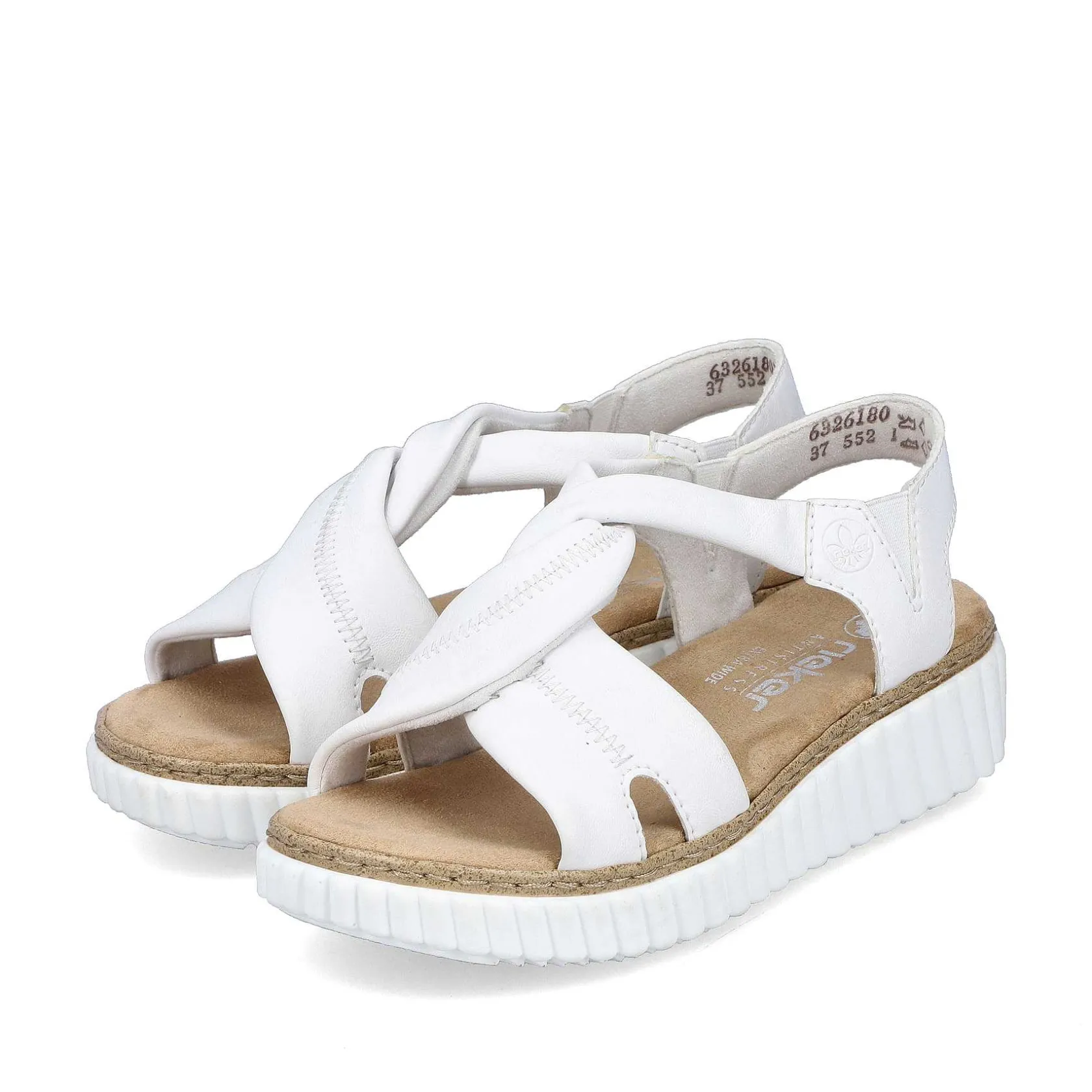 Rieker Heeled Shoes-Women'S Wedge Sandals Snow White