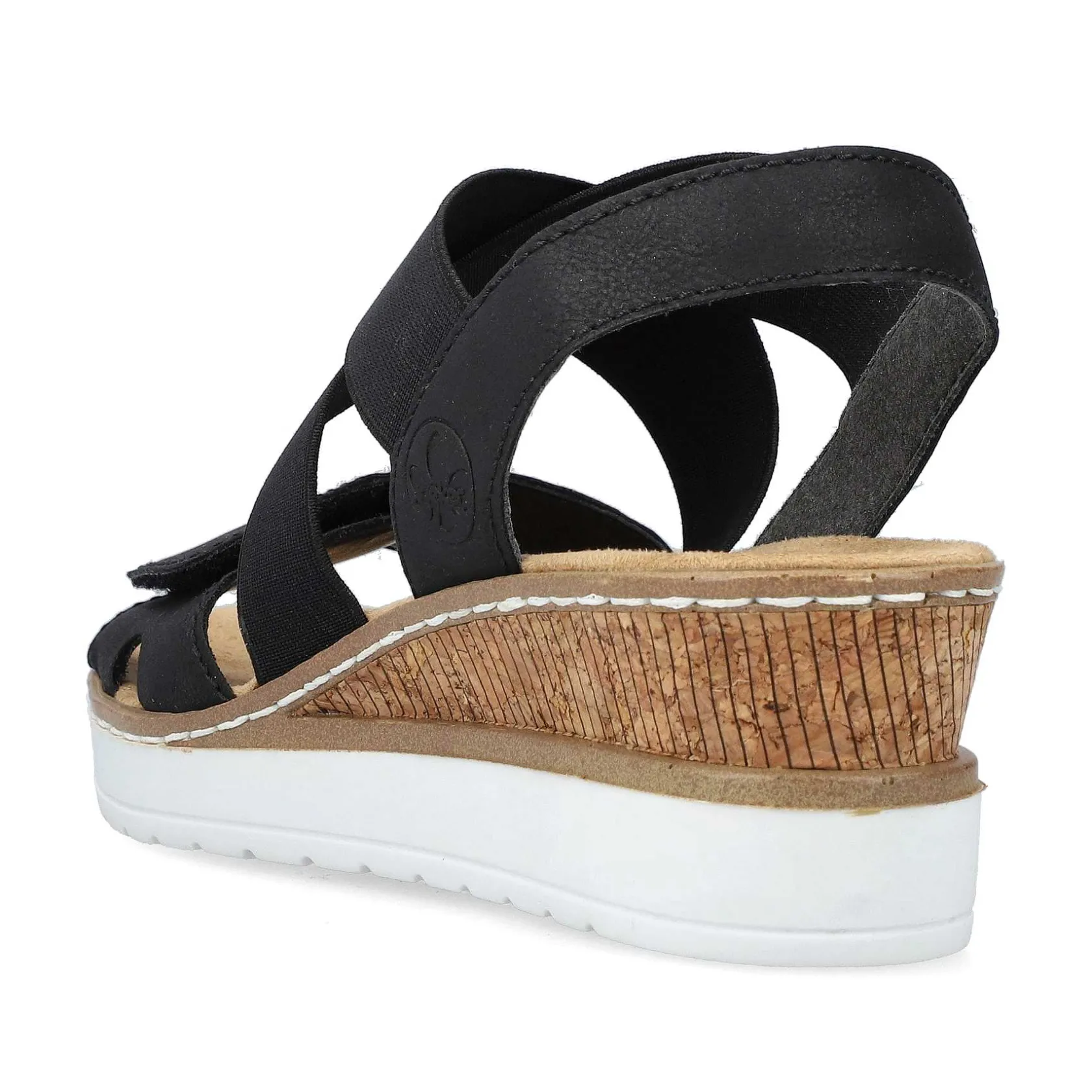 Rieker Heeled Shoes-Women'S Wedge Sandals Jet Black