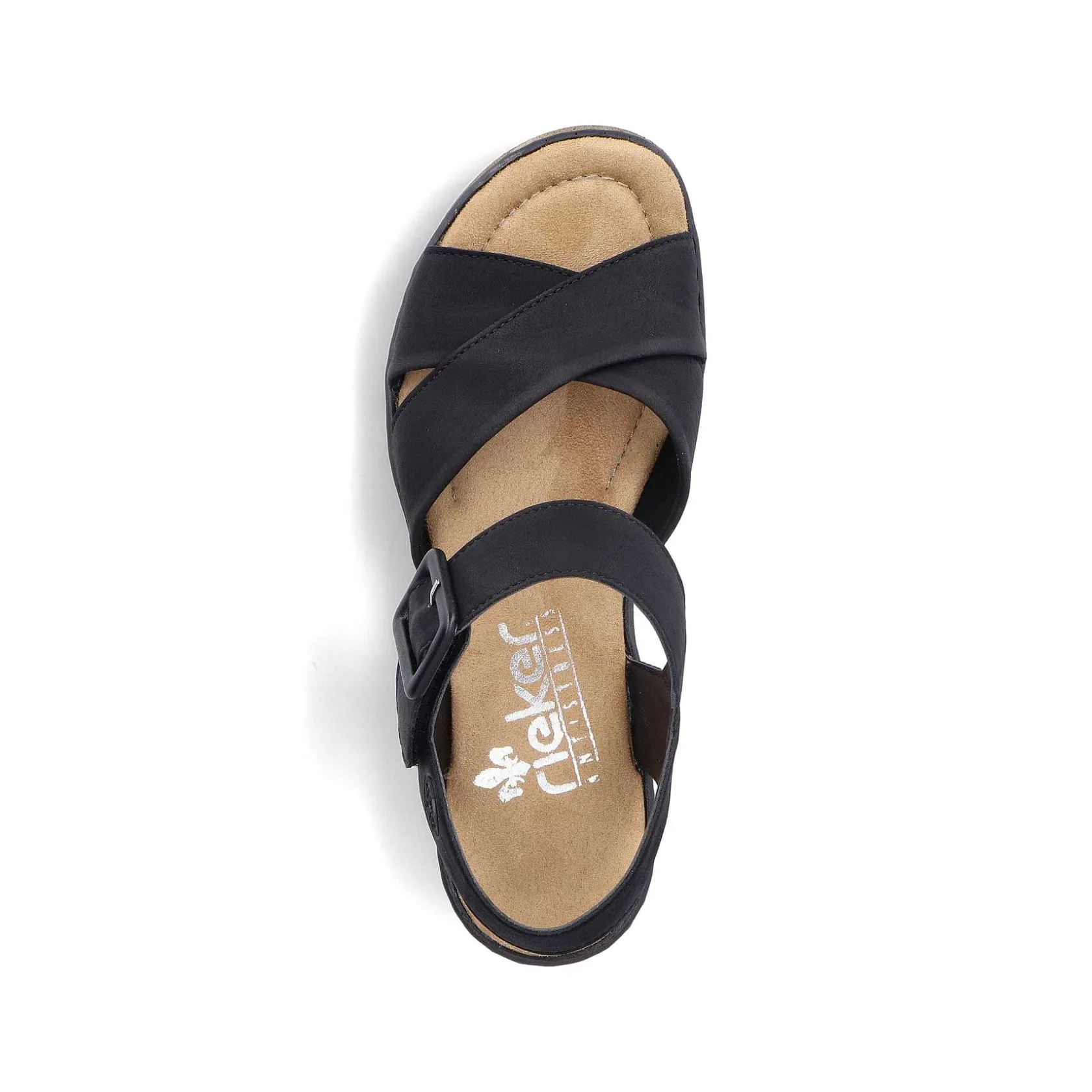 Rieker Heeled Shoes-Women'S Wedge Sandals Jet Black