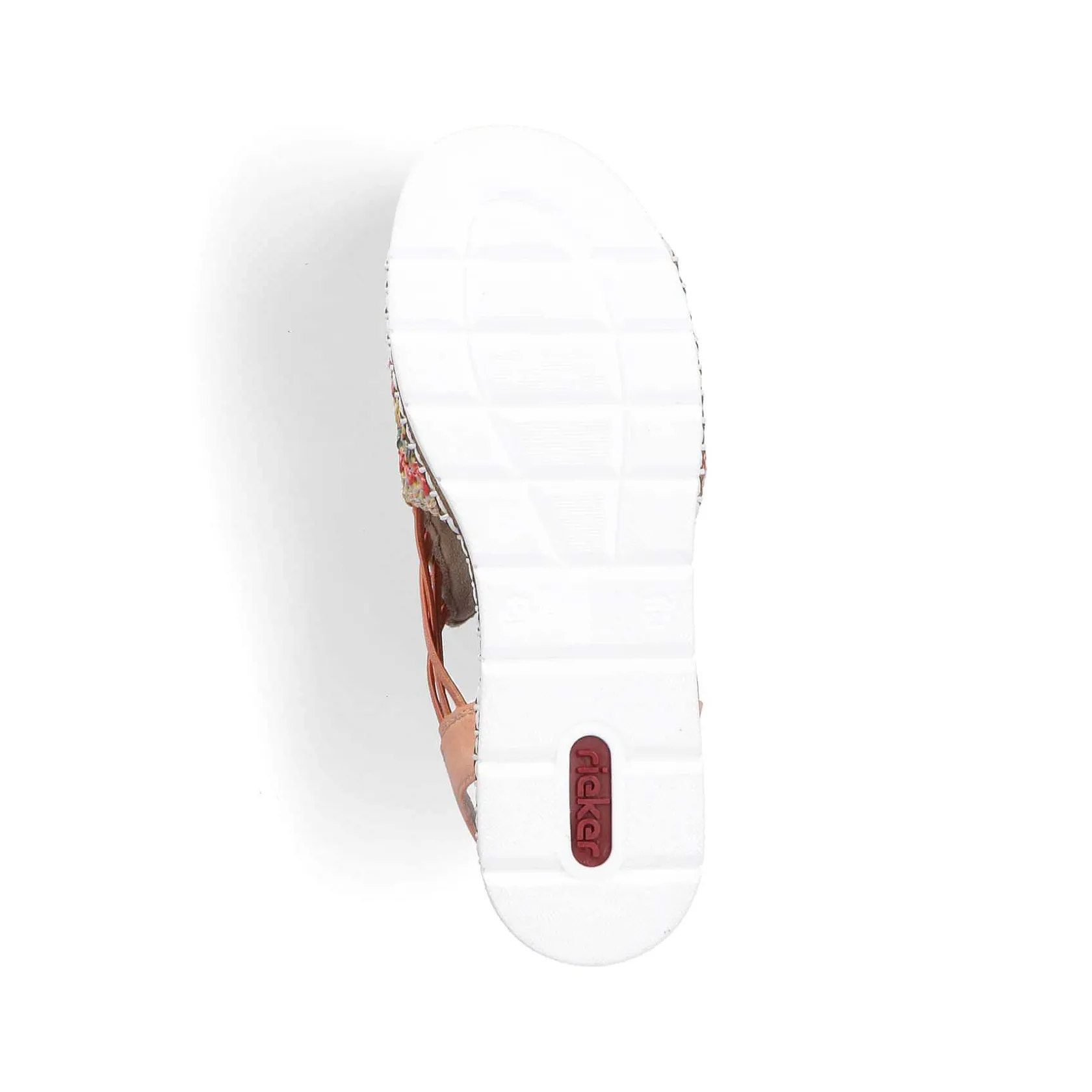 Rieker Summer Shoes-Women'S Wedge Sandals In Multi-Salmon Colors