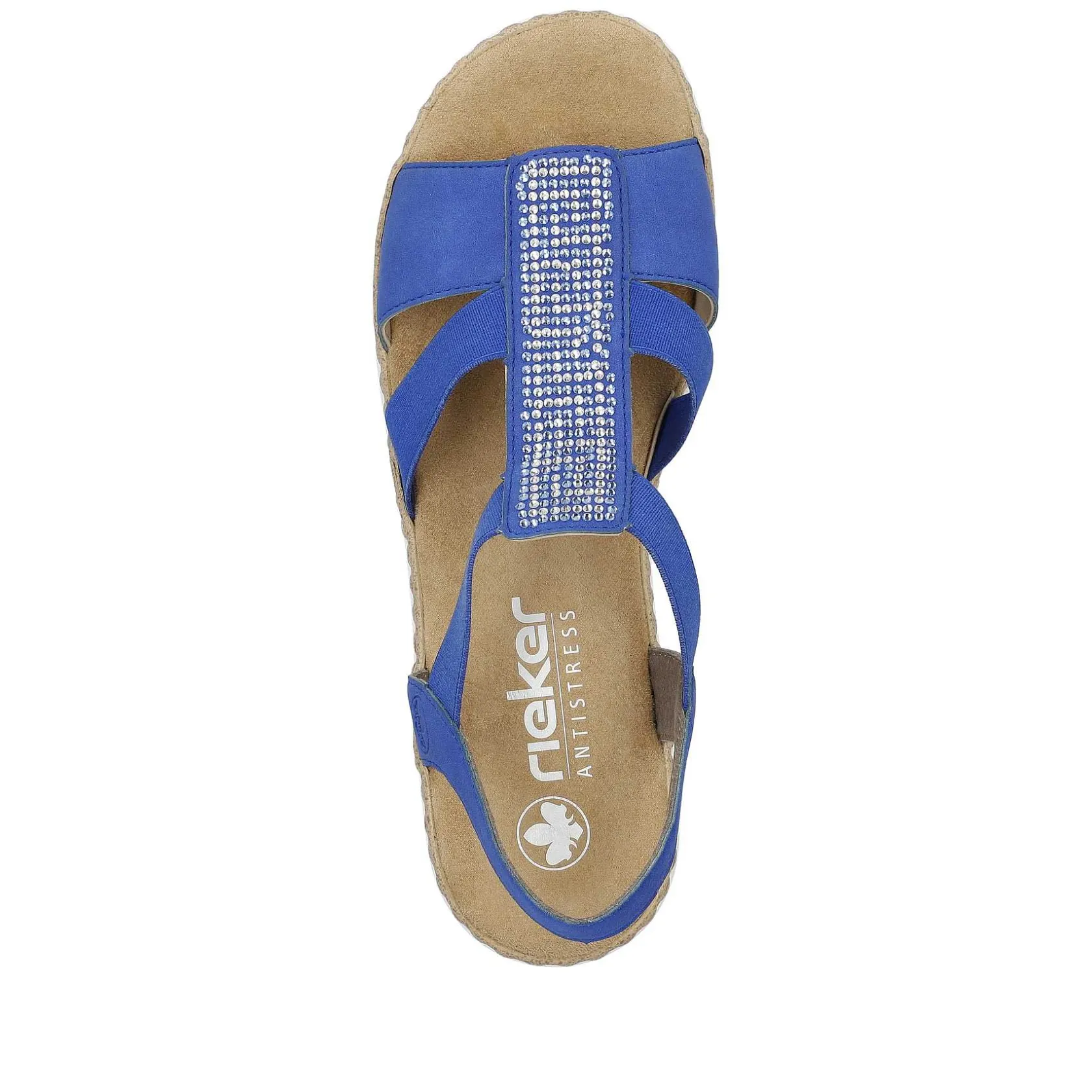 Rieker Summer Shoes-Women'S Wedge Sandals Royal Blue