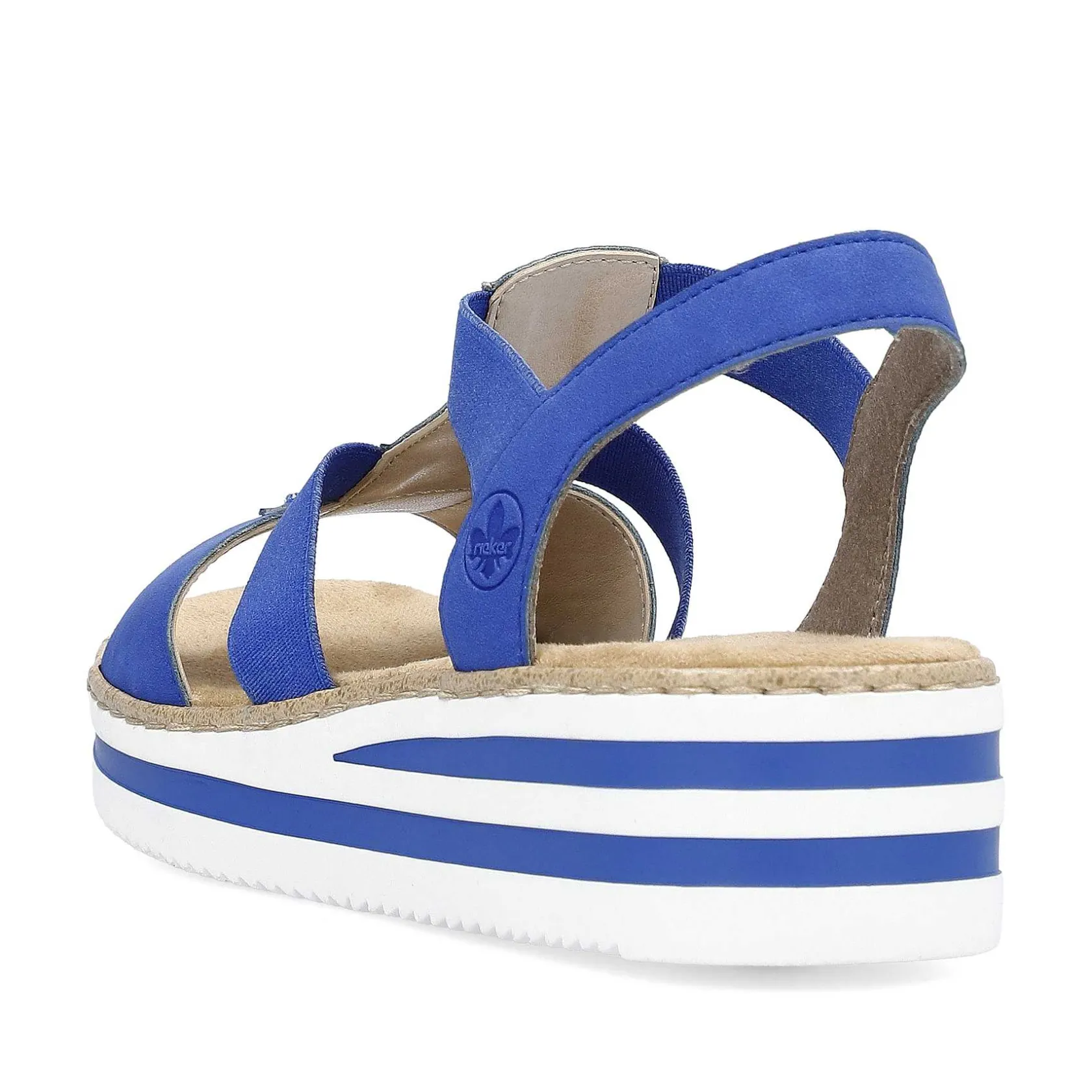 Rieker Summer Shoes-Women'S Wedge Sandals Royal Blue