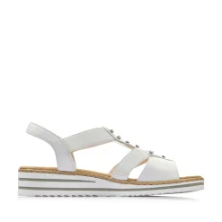 Rieker Heeled Shoes-Women'S Wedge Sandals Pure White