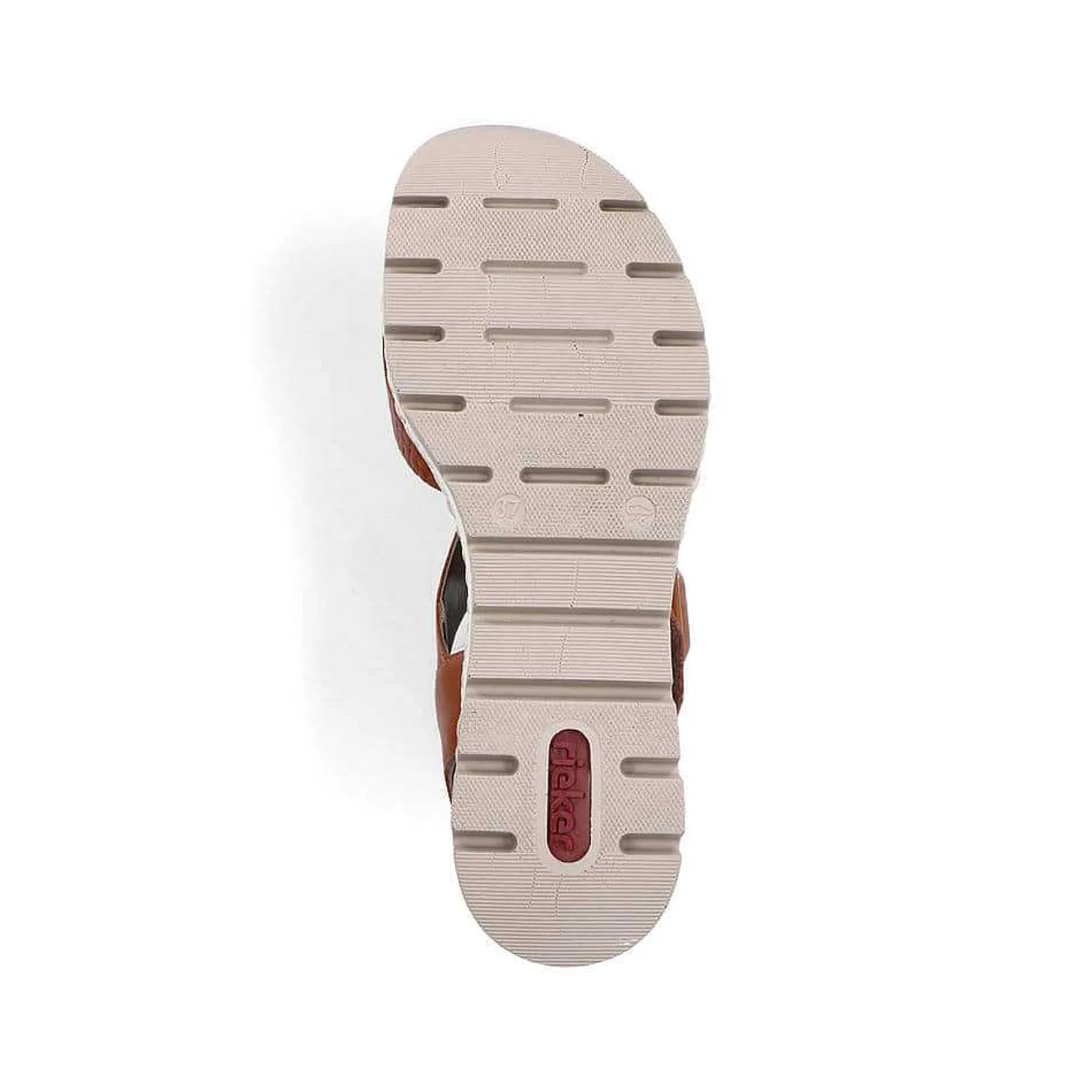 Rieker Heeled Shoes-Women'S Wedge Sandals Chestnut Brown