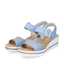 Rieker Heeled Shoes-Women'S Wedge Sandals Sky Blue