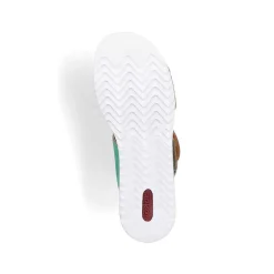 Rieker Heeled Shoes-Women'S Wedge Sandals Leaf Green