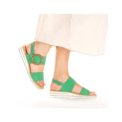 Rieker Heeled Shoes-Women'S Wedge Sandals Leaf Green
