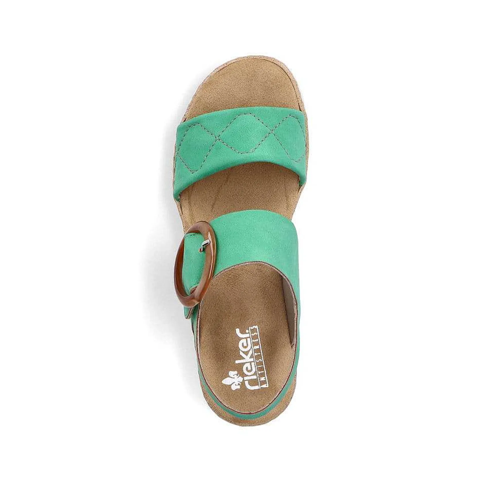 Rieker Heeled Shoes-Women'S Wedge Sandals Leaf Green