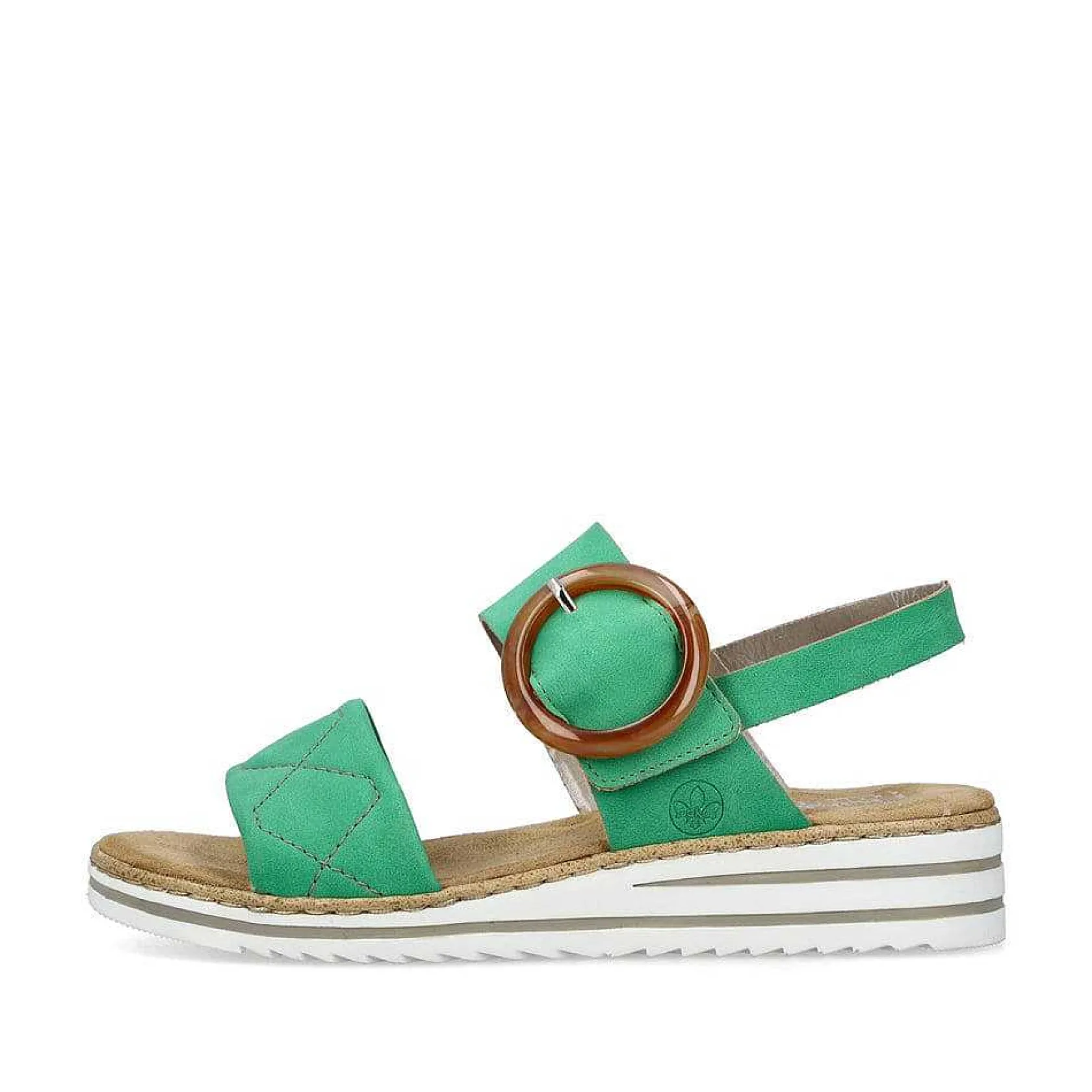 Rieker Heeled Shoes-Women'S Wedge Sandals Leaf Green