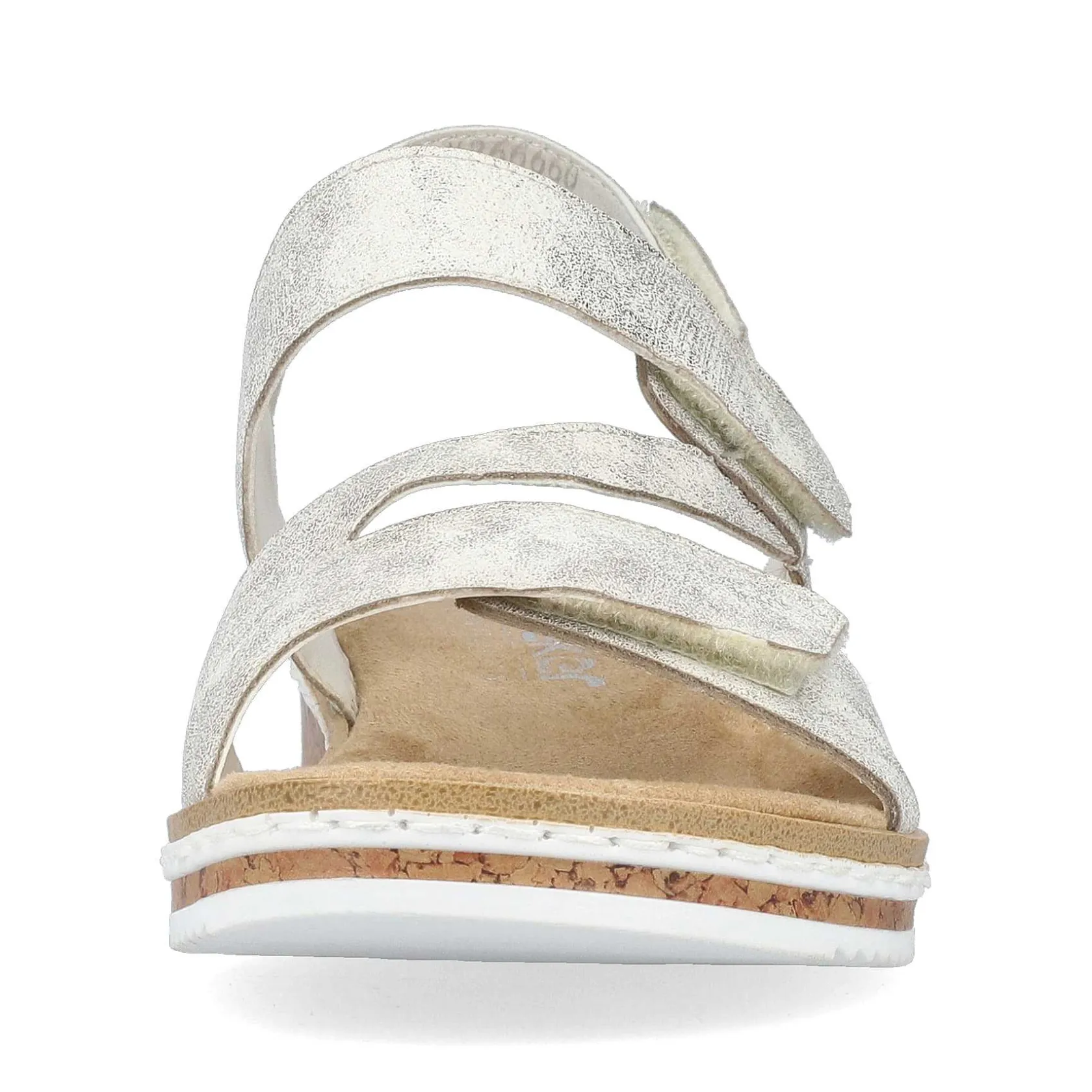 Rieker Heeled Shoes-Women'S Wedge Sandals Silver Metallic