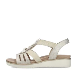 Rieker Heeled Shoes-Women'S Wedge Sandals Light Beige