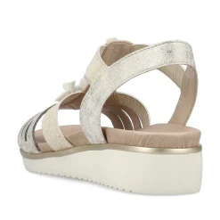 Rieker Heeled Shoes-Women'S Wedge Sandals Light Beige