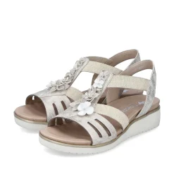 Rieker Heeled Shoes-Women'S Wedge Sandals Light Beige