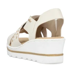 Rieker Heeled Shoes-Women'S Wedge Sandals Light Beige