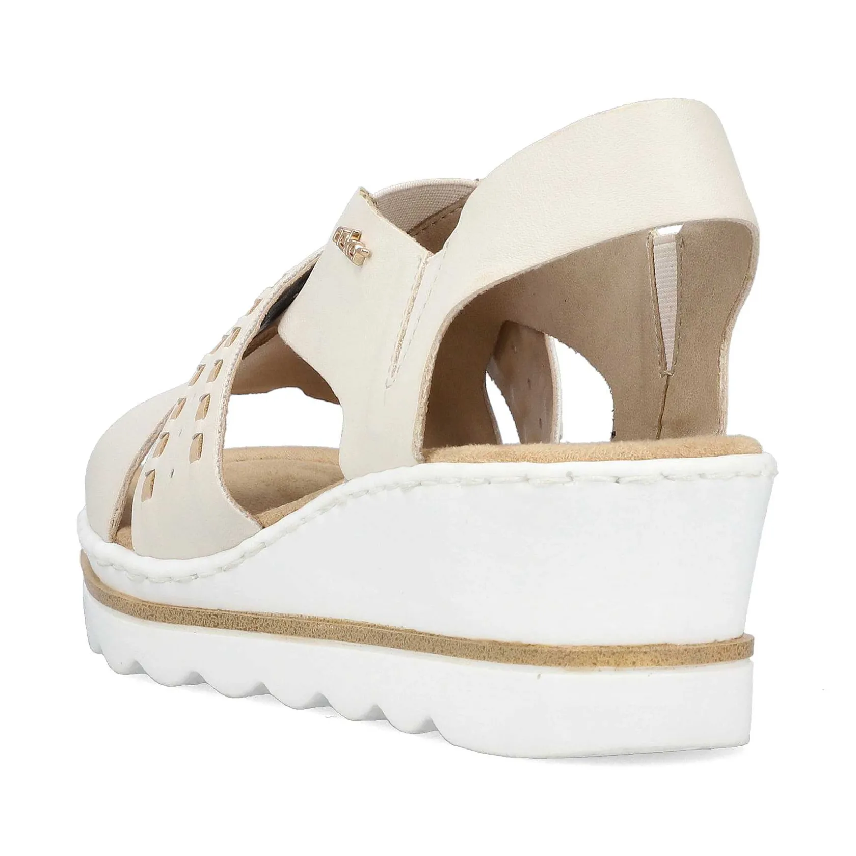Rieker Heeled Shoes-Women'S Wedge Sandals Light Beige