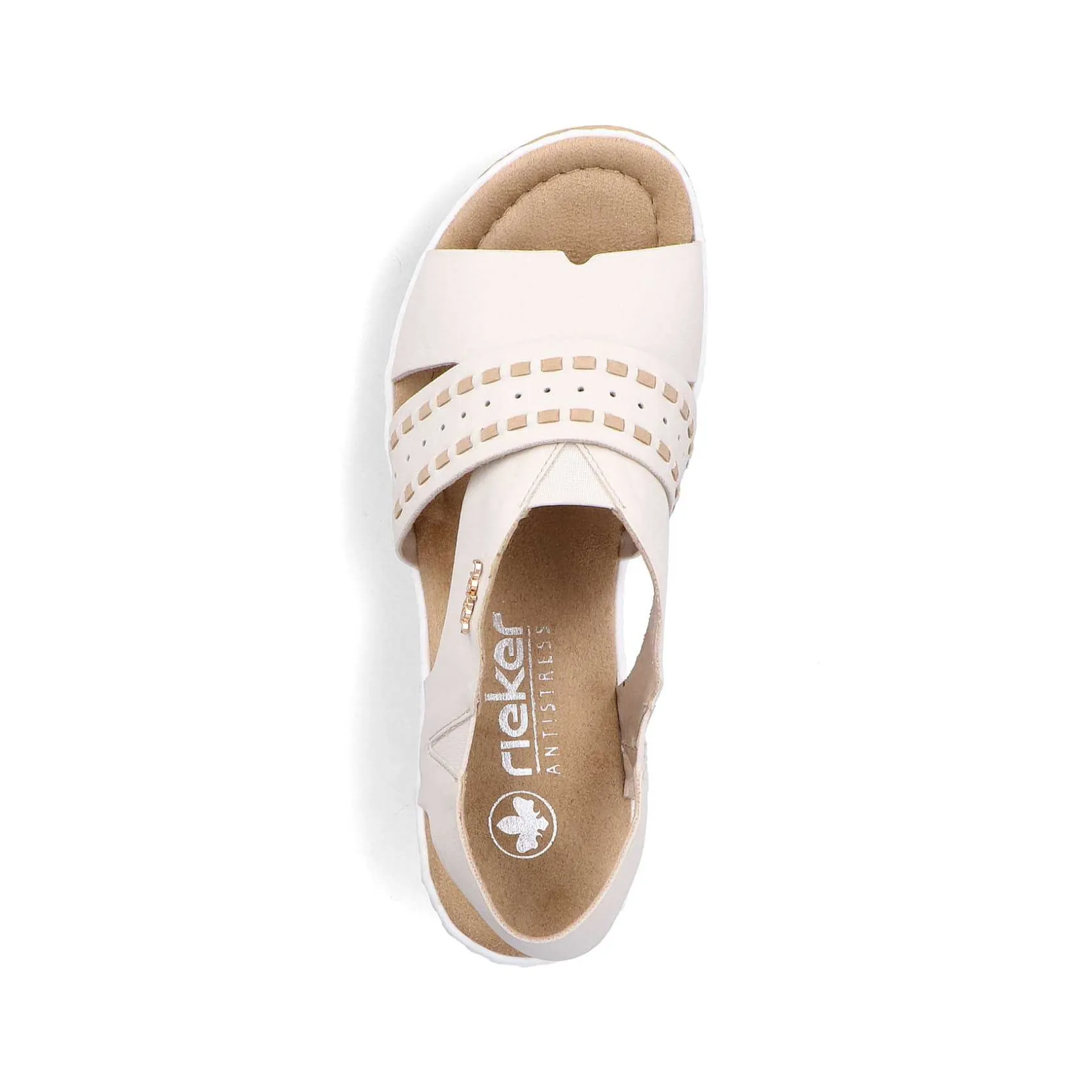 Rieker Heeled Shoes-Women'S Wedge Sandals Light Beige