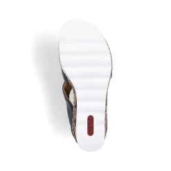 Rieker Heeled Shoes-Women'S Wedge Sandals Navy Blue
