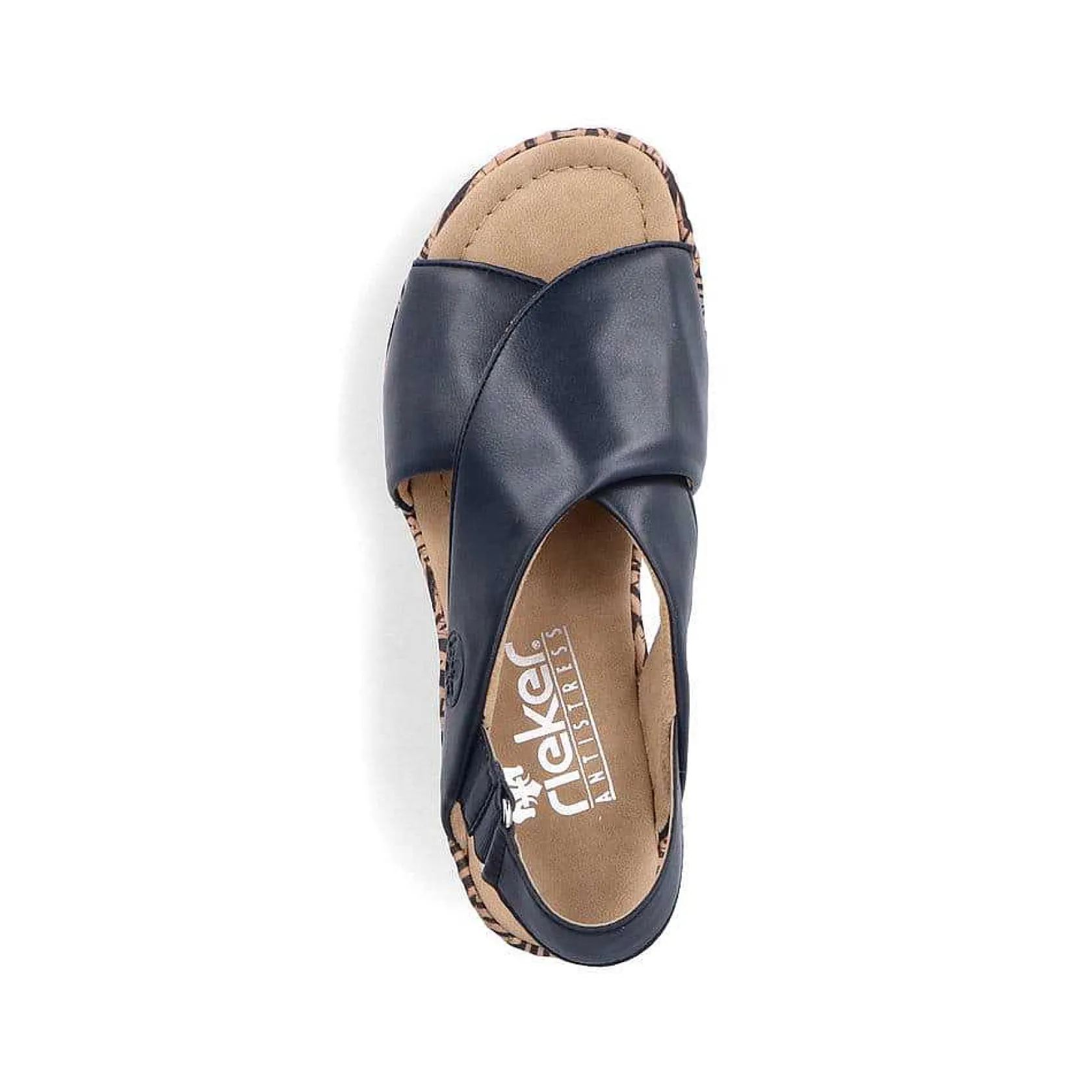 Rieker Heeled Shoes-Women'S Wedge Sandals Navy Blue