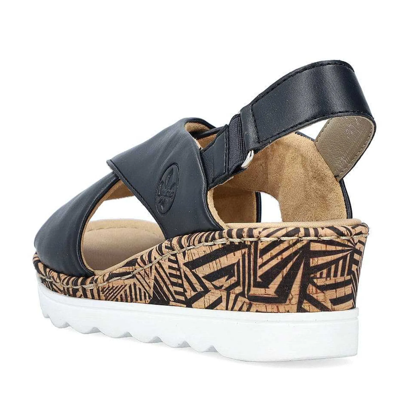 Rieker Heeled Shoes-Women'S Wedge Sandals Navy Blue